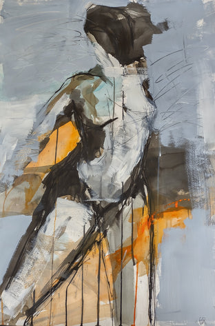 Original art for sale at UGallery.com | The Dancer #4 by Gail Ragains | $725 | mixed media artwork | 36' h x 24' w | photo 1