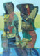 Original art for sale at UGallery.com | Urban Girls by Gail Ragains | $1,025 | mixed media artwork | 30' h x 22' w | thumbnail 1