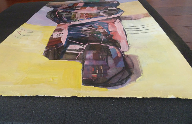 Wrapped in Pinks by Gail Ragains |  Side View of Artwork 