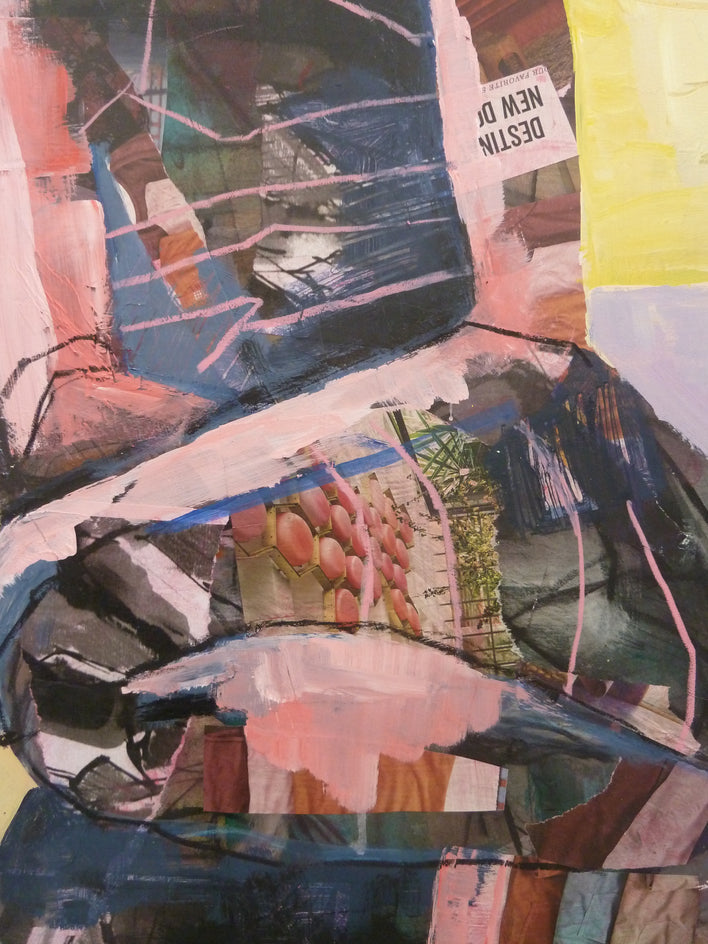 Wrapped in Pinks by Gail Ragains |  Closeup View of Artwork 