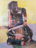 Original art for sale at UGallery.com | Wrapped in Pinks by Gail Ragains | $1,025 | mixed media artwork | 30' h x 22' w | thumbnail 1
