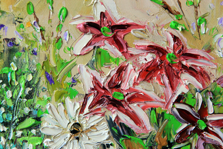 Garden in Italy by Lisa Elley |   Closeup View of Artwork 