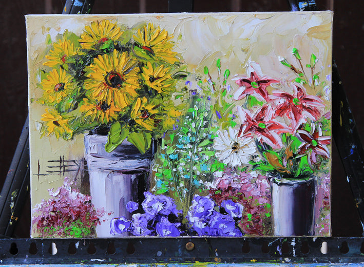 Garden in Italy by Lisa Elley |  Context View of Artwork 