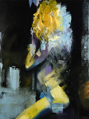 Original art for sale at UGallery.com | Abstract Attitude by Gary Leonard | $2,875 | oil painting | 40' h x 30' w | photo 1