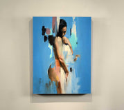 Original art for sale at UGallery.com | Blue Emerge by Gary Leonard | $1,900 | oil painting | 24' h x 18' w | thumbnail 3