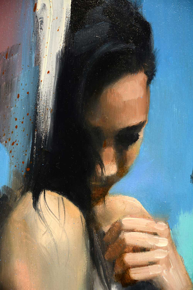 Blue Emerge by Gary Leonard |  Closeup View of Artwork 