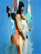 Original art for sale at UGallery.com | Blue Emerge by Gary Leonard | $1,900 | oil painting | 24' h x 18' w | thumbnail 1