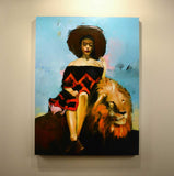 Original art for sale at UGallery.com | Cats by Gary Leonard | $2,875 | oil painting | 40' h x 30' w | thumbnail 3