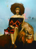 Original art for sale at UGallery.com | Cats by Gary Leonard | $2,875 | oil painting | 40' h x 30' w | thumbnail 1