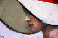 Original art for sale at UGallery.com | Peaceful Beach by Gary Leonard | $2,000 | oil painting | 36' h x 18' w | thumbnail 4