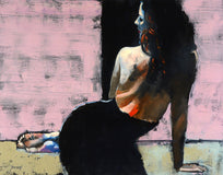 Original art for sale at UGallery.com | Reclining Spaces by Gary Leonard | $1,975 | oil painting | 30' h x 24' w | thumbnail 1