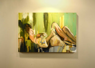 Original art for sale at UGallery.com | Restful Dreaming by Gary Leonard | $2,300 | oil painting | 24' h x 36' w | photo 3