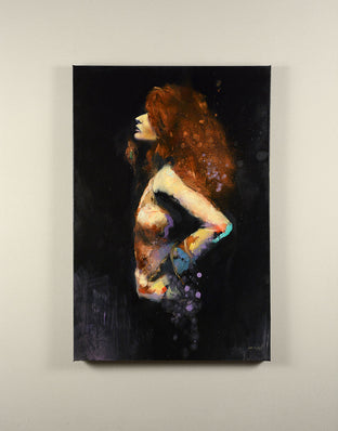 Original art for sale at UGallery.com | Woman with Red Hair by Gary Leonard | $2,300 | oil painting | 36' h x 24' w | photo 3
