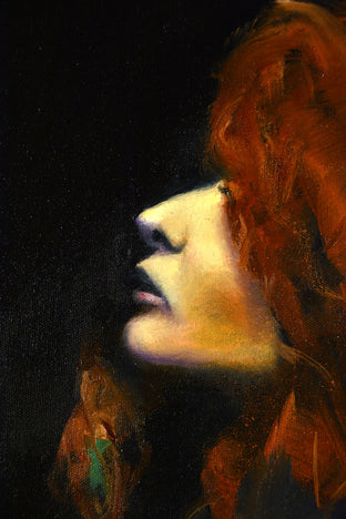 Original art for sale at UGallery.com | Woman with Red Hair by Gary Leonard | $2,300 | oil painting | 36' h x 24' w | photo 4