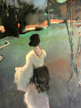 Original art for sale at UGallery.com | Geisha Stroll by Mary Pratt | $2,175 | oil painting | 48' h x 36' w | photo 4