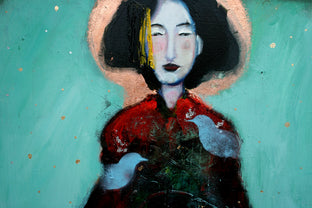 Bird Print Geisha by Scott Dykema |  Side View of Artwork 