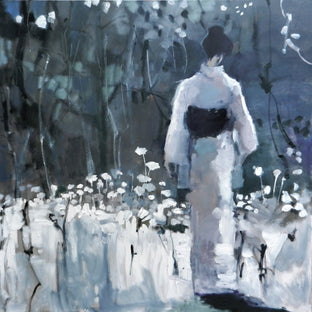 Original art for sale at UGallery.com | Flowered Geisha by Mary Pratt | $4,575 | oil painting | 48' h x 48' w | photo 1