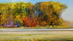 Original art for sale at UGallery.com | Always October by George Peebles | $3,575 | oil painting | 30' h x 40' w | thumbnail 4