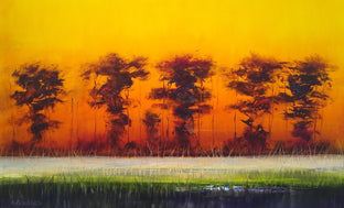 Original art for sale at UGallery.com | As Night Falls by George Peebles | $2,800 | oil painting | 30' h x 48' w | photo 1