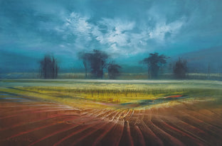 Original art for sale at UGallery.com | As the Sun Sets by George Peebles | $1,650 | oil painting | 24' h x 36' w | photo 1