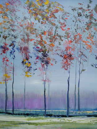 Original art for sale at UGallery.com | Autumns Strong Hold by George Peebles | $1,850 | oil painting | 30' h x 30' w | photo 4