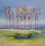 Original art for sale at UGallery.com | Autumns Strong Hold by George Peebles | $1,850 | oil painting | 30' h x 30' w | thumbnail 1