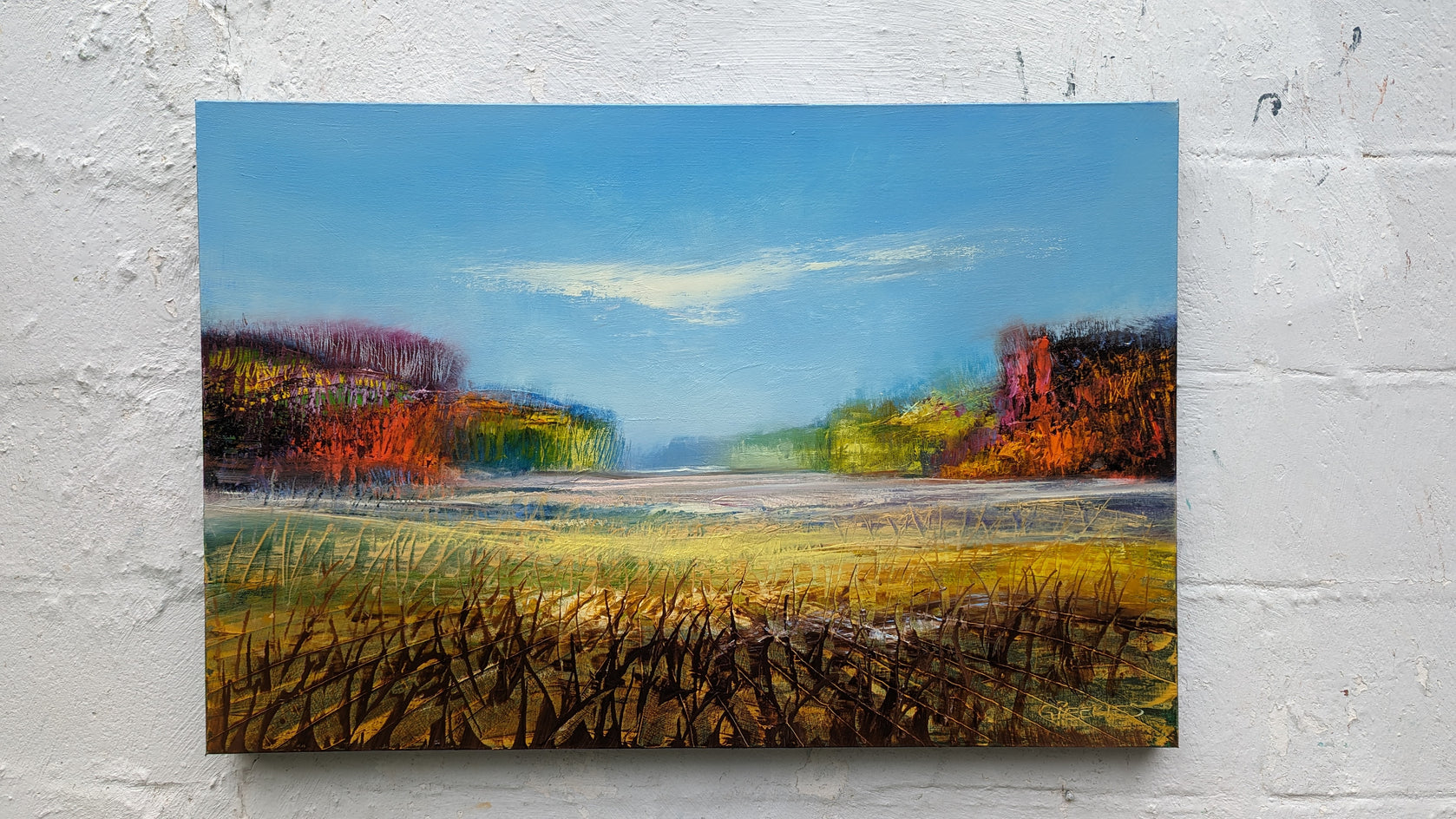 Autumn Closing In by George Peebles |  Context View of Artwork 