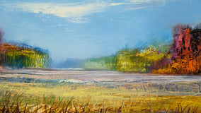 Original art for sale at UGallery.com | Autumn Closing In by George Peebles | $1,300 | oil painting | 24' h x 36' w | thumbnail 4