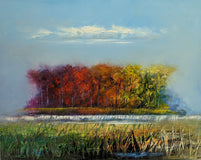 Original art for sale at UGallery.com | Autumn is Alive by George Peebles | $5,200 | oil painting | 48' h x 60' w | thumbnail 1