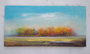 Original art for sale at UGallery.com | Autumn Woodland by George Peebles | $4,600 | oil painting | 30' h x 60' w | photo 3