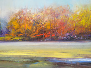 Original art for sale at UGallery.com | Autumn Woodland by George Peebles | $4,600 | oil painting | 30' h x 60' w | photo 4