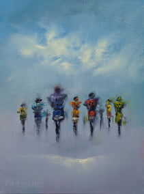 oil painting by George Peebles titled Cross Country