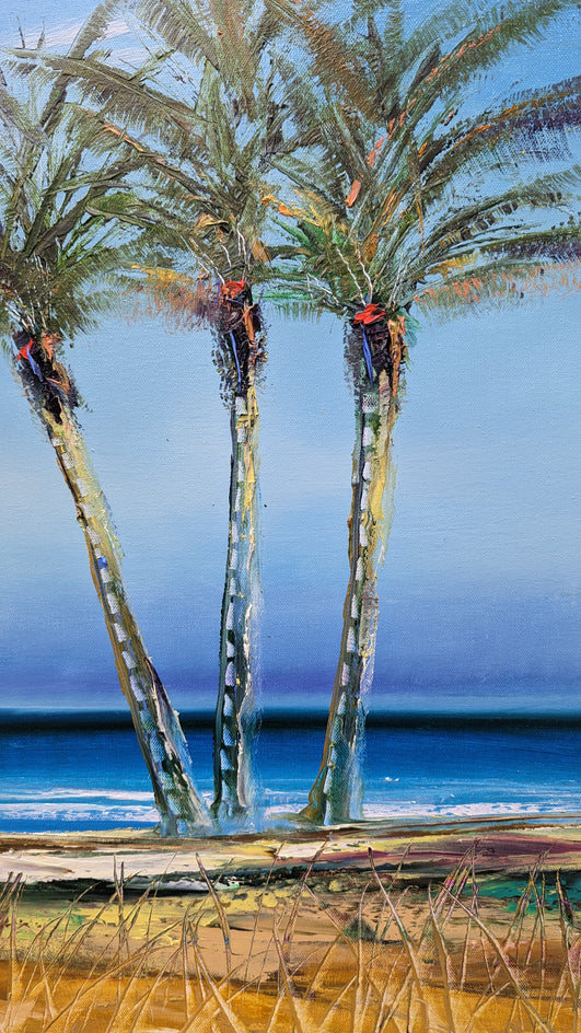 Palms by George Peebles |  Closeup View of Artwork 