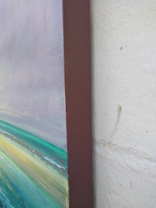Original art for sale at UGallery.com | Private Beach by George Peebles | $2,400 | oil painting | 36' h x 36' w | photo 2