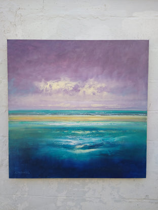 Original art for sale at UGallery.com | Private Beach by George Peebles | $2,400 | oil painting | 36' h x 36' w | photo 3