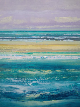 Original art for sale at UGallery.com | Private Beach by George Peebles | $2,400 | oil painting | 36' h x 36' w | photo 4