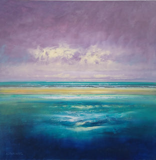 Original art for sale at UGallery.com | Private Beach by George Peebles | $2,400 | oil painting | 36' h x 36' w | photo 1