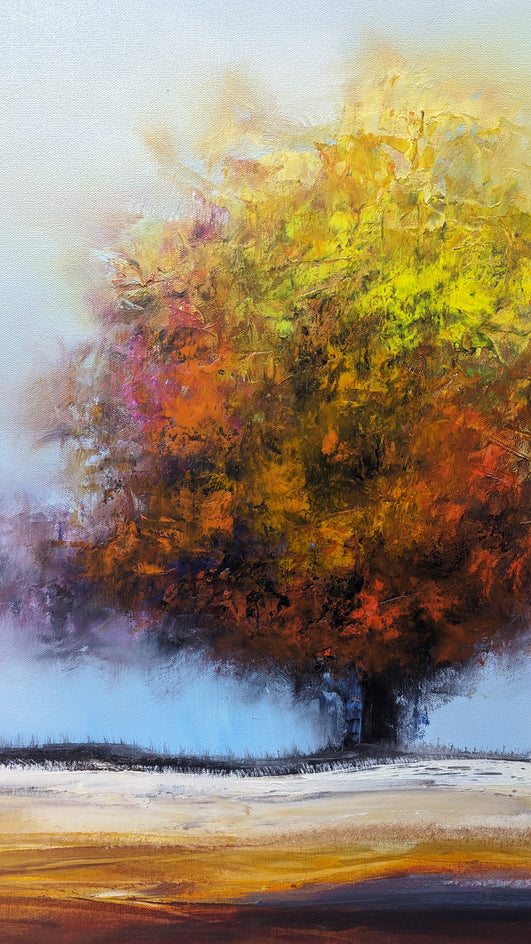 Seeing Autumn by George Peebles |  Closeup View of Artwork 