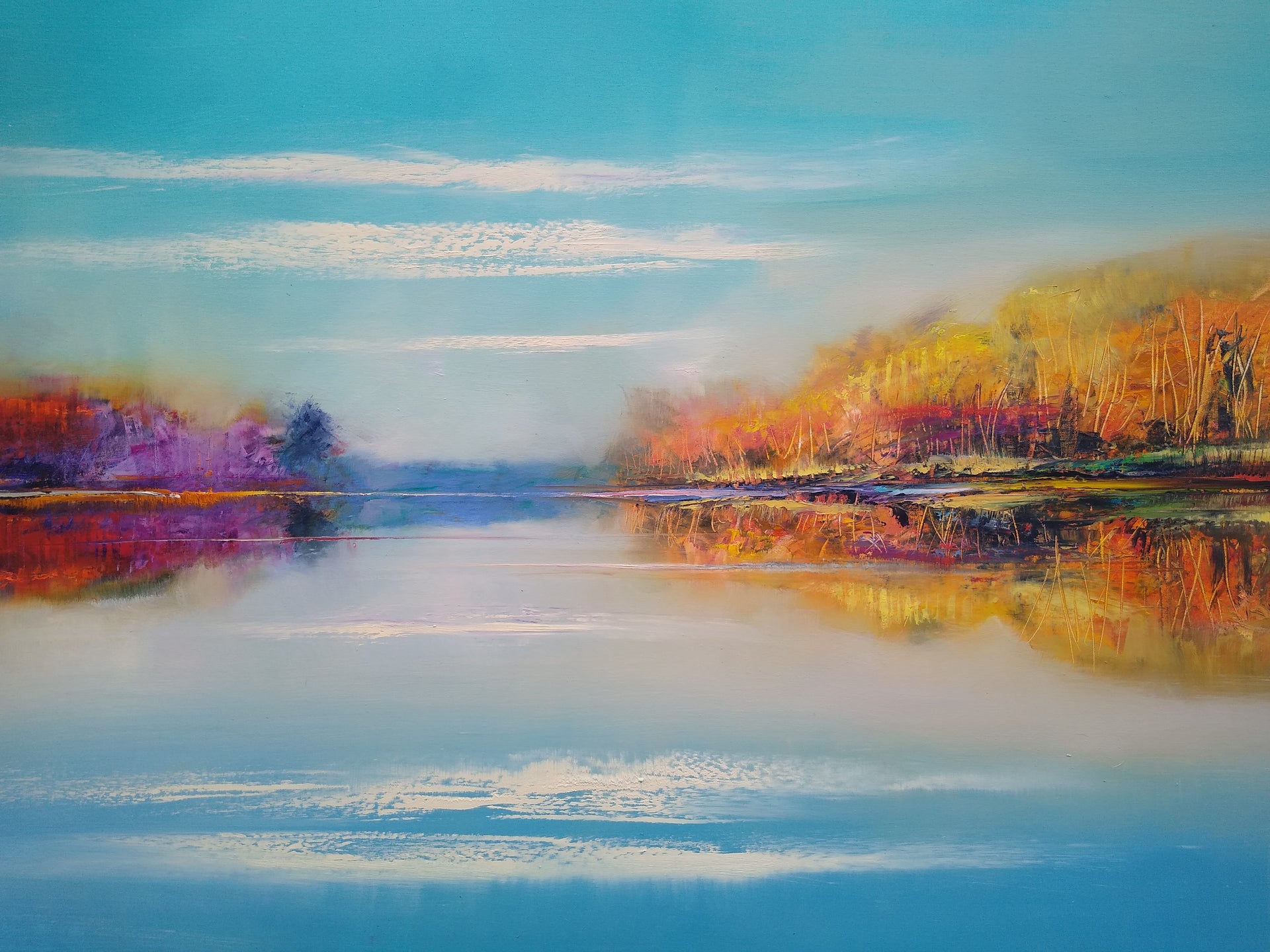 The River Walk by George Peebles - oil painting | UGallery