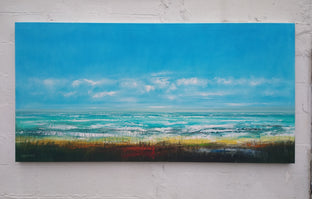 Original art for sale at UGallery.com | The Shoreline by George Peebles | $8,400 | oil painting | 36' h x 72' w | photo 3