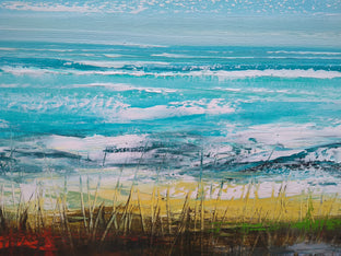 Original art for sale at UGallery.com | The Shoreline by George Peebles | $8,400 | oil painting | 36' h x 72' w | photo 4