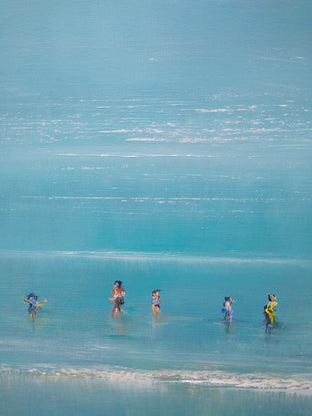 Original art for sale at UGallery.com | The Swim by George Peebles | $1,050 | oil painting | 24' h x 24' w | photo 4