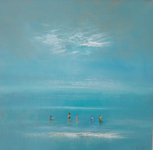 Original art for sale at UGallery.com | The Swim by George Peebles | $1,050 | oil painting | 24' h x 24' w | photo 1