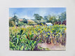Original art for sale at UGallery.com | Girasoli nel Giardino by Catherine McCargar | $575 | watercolor painting | 12' h x 16' w | thumbnail 3