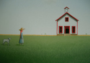 Original art for sale at UGallery.com | Followed Her to School One Day by Sharon France | $930 | acrylic painting | 12' h x 16' w | photo 2