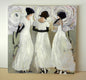Original art for sale at UGallery.com | Girls in White Dresses by Mary Pratt | $3,000 | oil painting | 40' h x 40' w | thumbnail 3