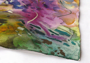 Mysteries of Purple & Green by Melissa Gannon |  Side View of Artwork 