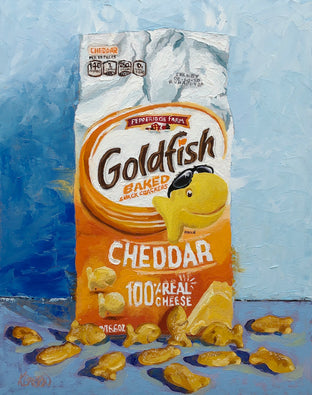 Original art for sale at UGallery.com | Want a Goldfish? by Karen Barton | $550 | oil painting | 14' h x 11' w | photo 1