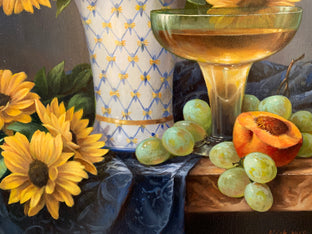 Original art for sale at UGallery.com | Golden Flowers by Nikolay Rizhankov | $800 | oil painting | 20' h x 16' w | photo 4