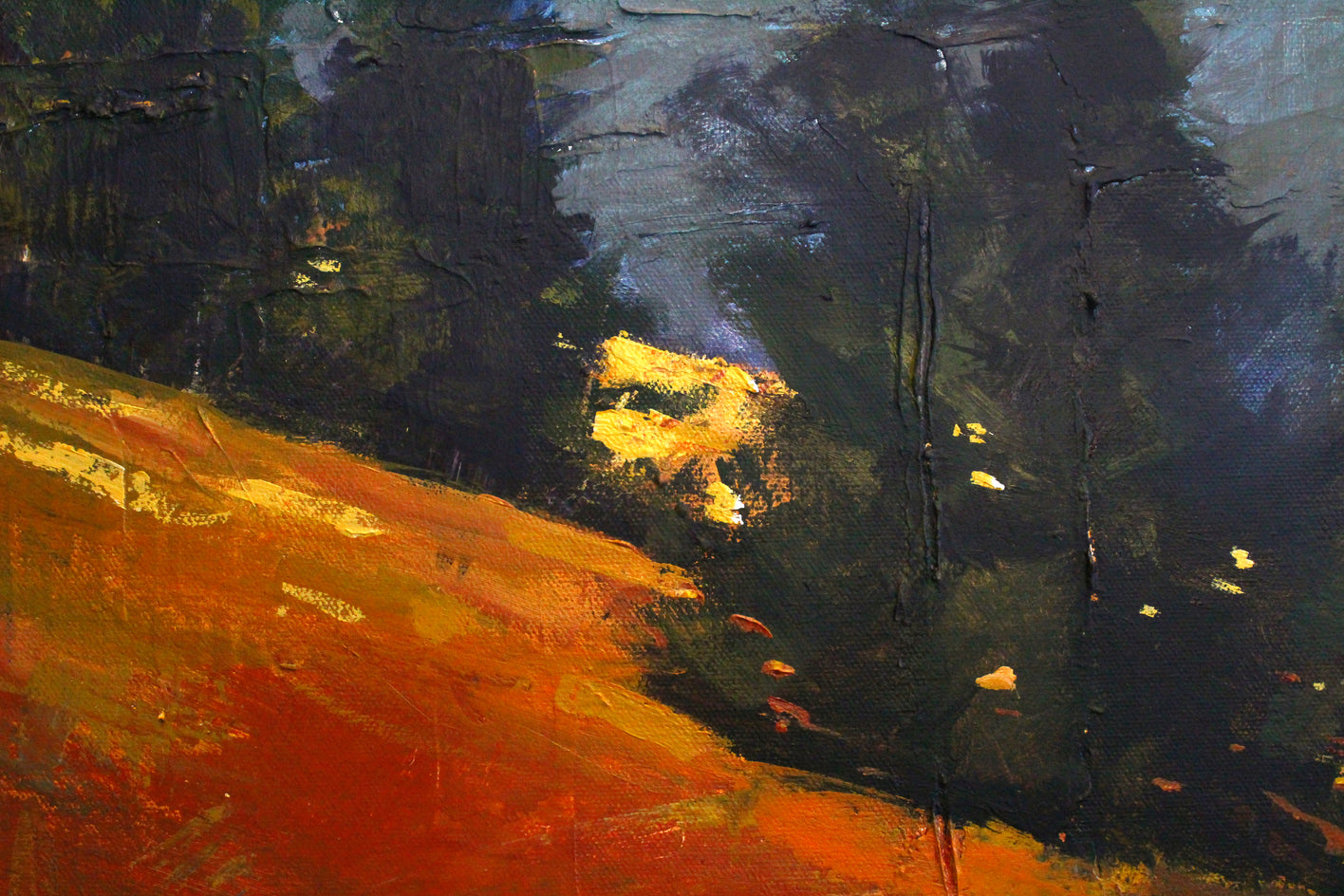 Golden Hillside by Nancy Merkle |  Closeup View of Artwork 